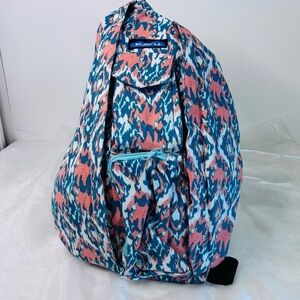 KAVU Original Rope Bag Sling Pack withAdjustable Rope Shoulder Strap Beach Paint